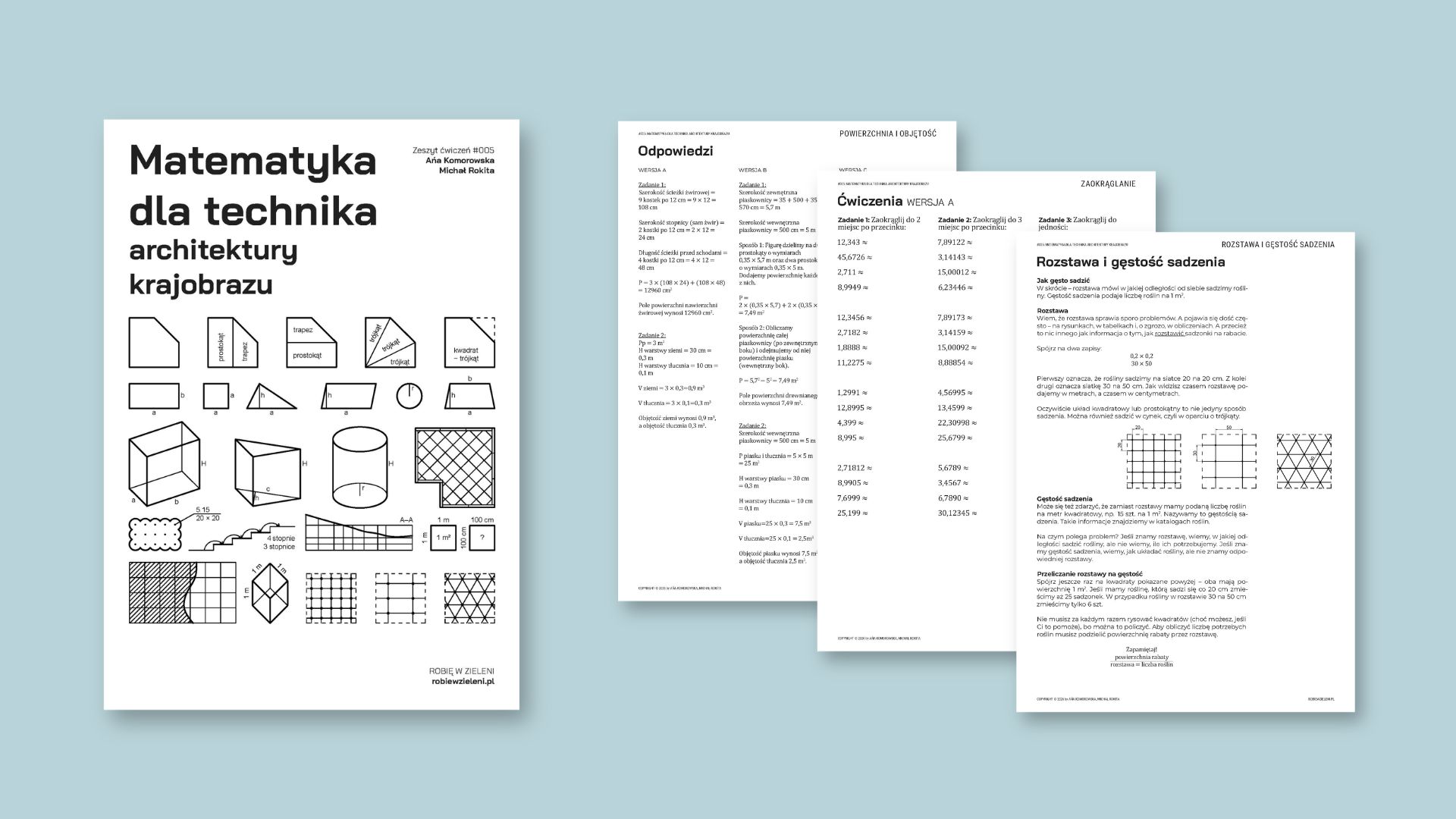 Zeszyt ćwiczeń #005: Matematyka dla technika architektury krajobrazu